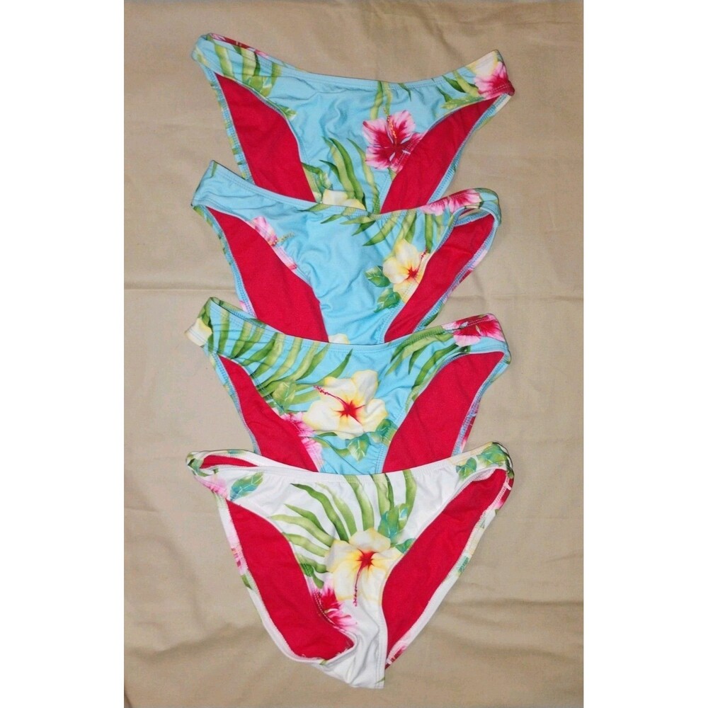 (4) NWT Sz 6 Women's Athena Tropical Swim Pant Bikini Bottom Floral